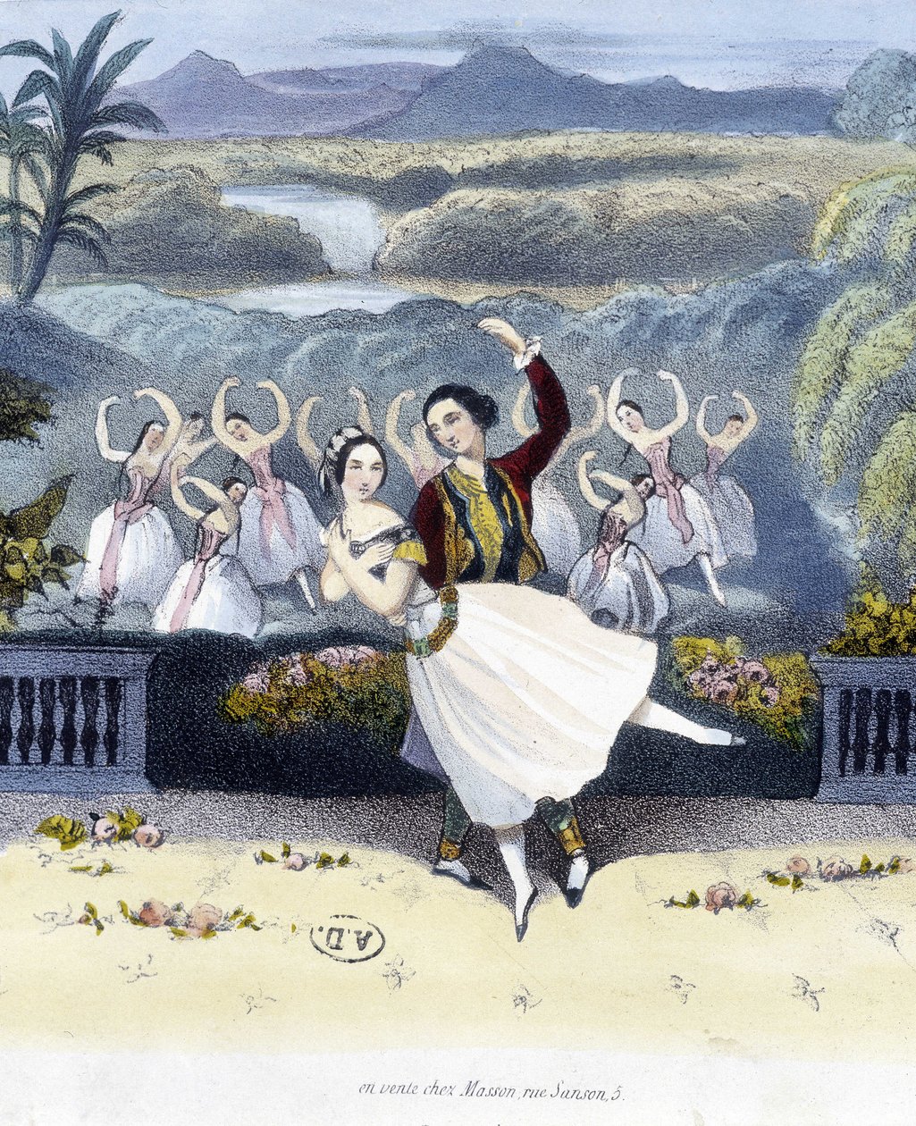Klasszikus tánc: romantikus - rajz, n.d. alkotó: Unknown artist