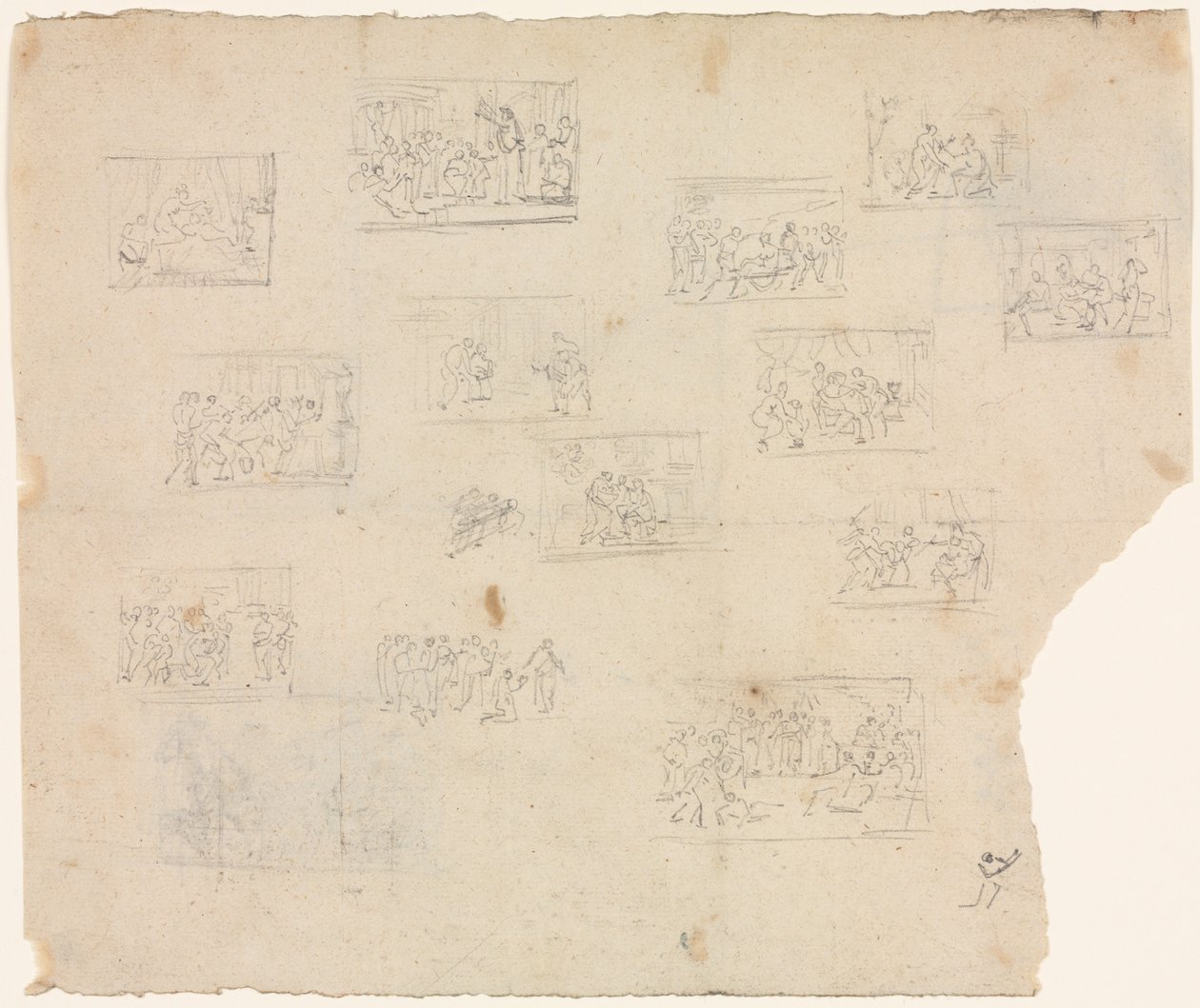 Kompozíciós vázlatok Raffaello és más művészek után alkotó: Unknown artist
