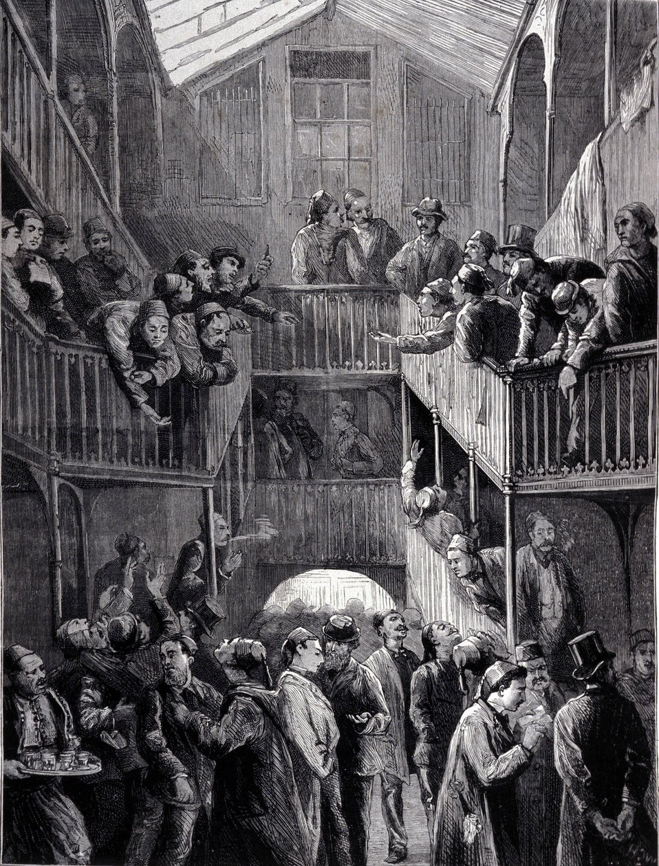 Konstantinápoly: a tőzsde Galata külvárosában 1878-ban. alkotó: Unknown artist