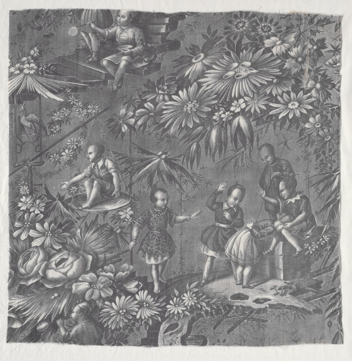 Rézkarc nyomott textil alkotó: Unknown artist