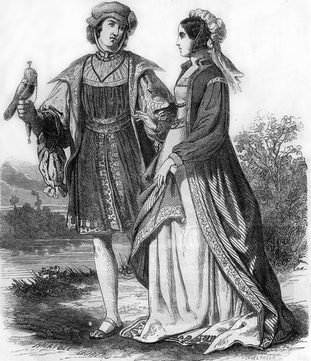 A 15. század végi jelmezek. alkotó: Unknown artist