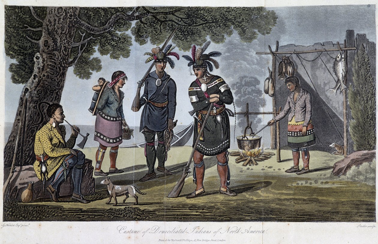 Az észak-amerikai indiánok jelmezei, Heriot, George (1766-1844) alkotó: Unknown artist