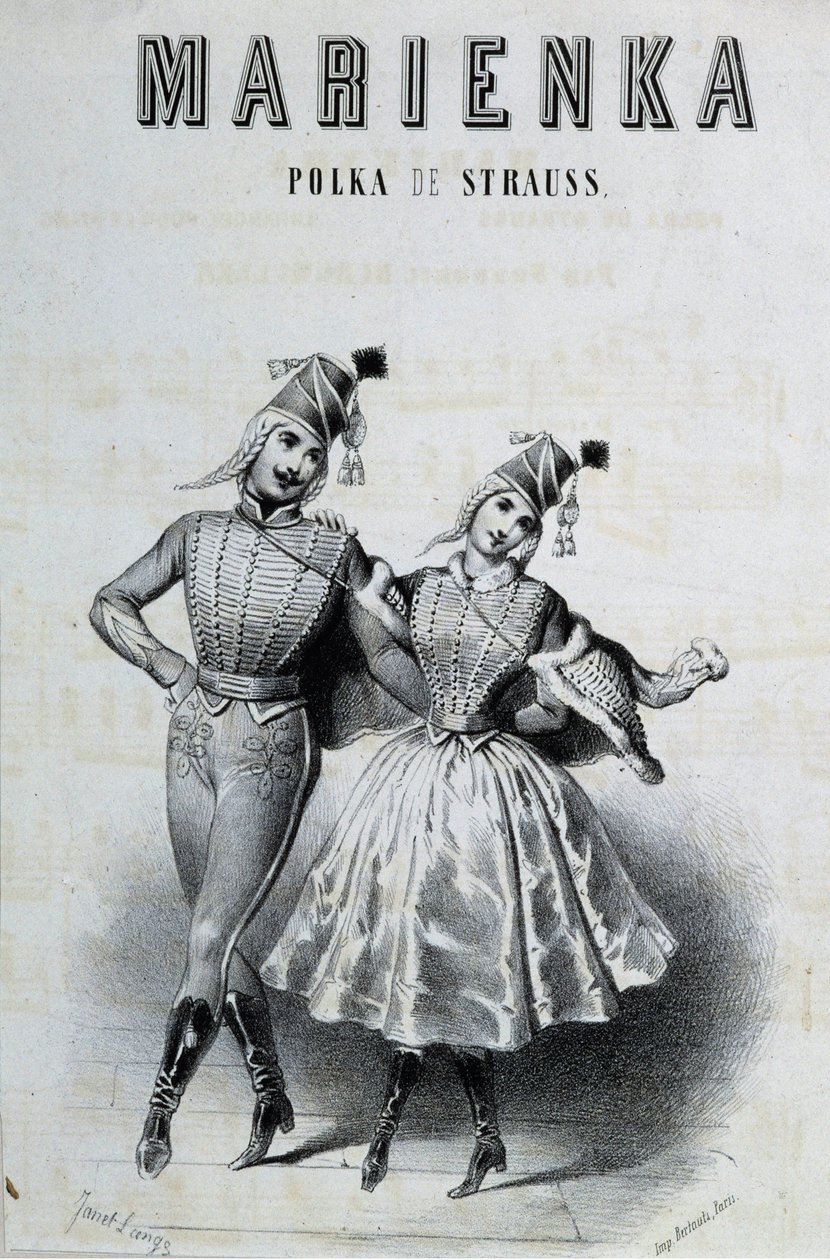 Pár polkátáncos Strauss „Marienka”, n.d. 19. alkotó: Unknown artist