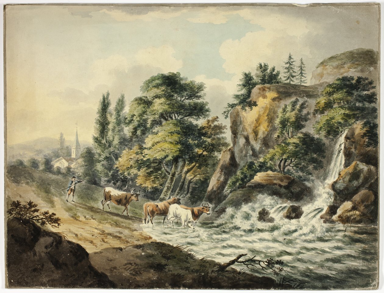 A folyóhoz hajtott tehénállomány alkotó: Unknown artist