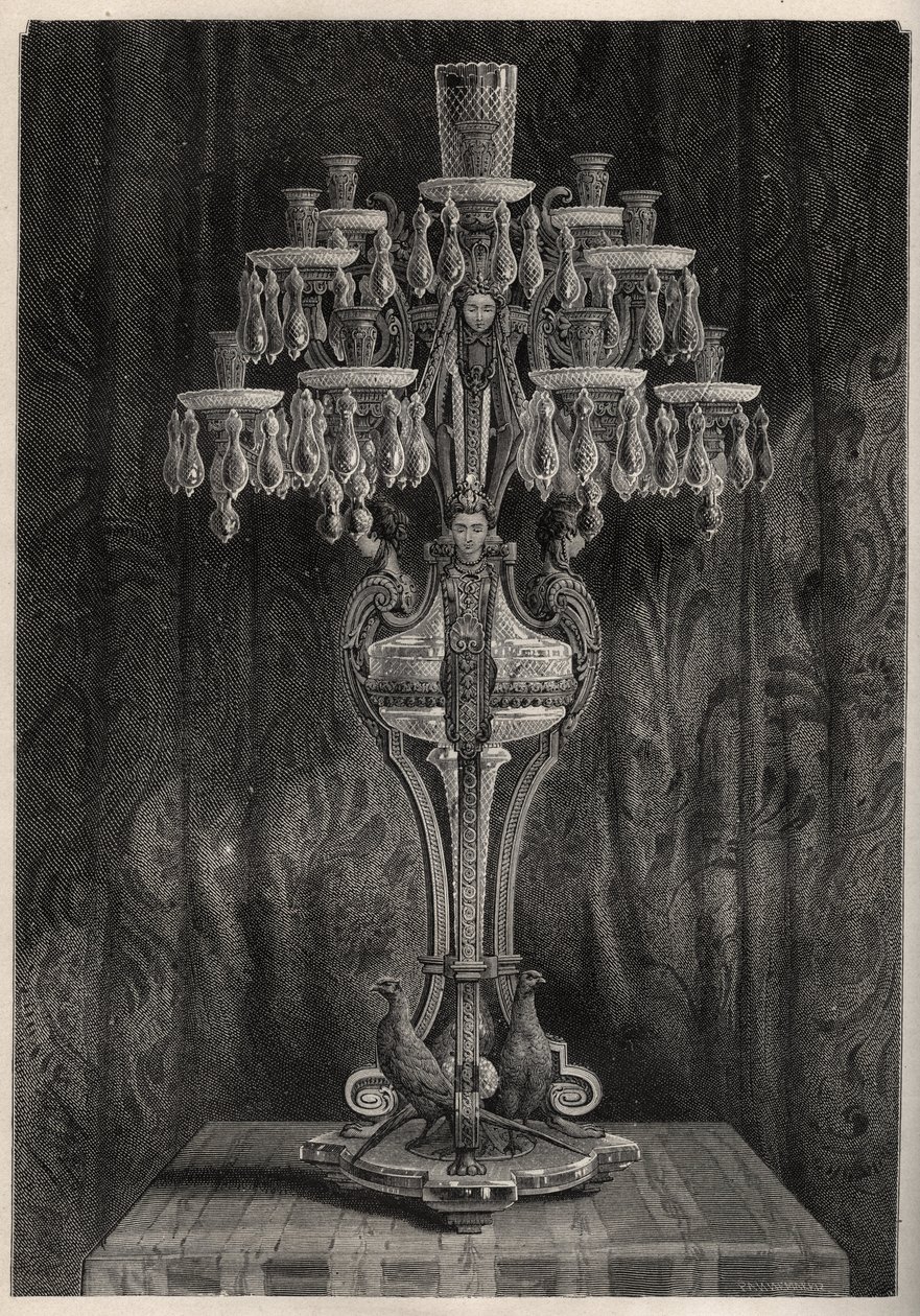 Crystal candelavre a Baccarat gyárból - - Louis Figuier 