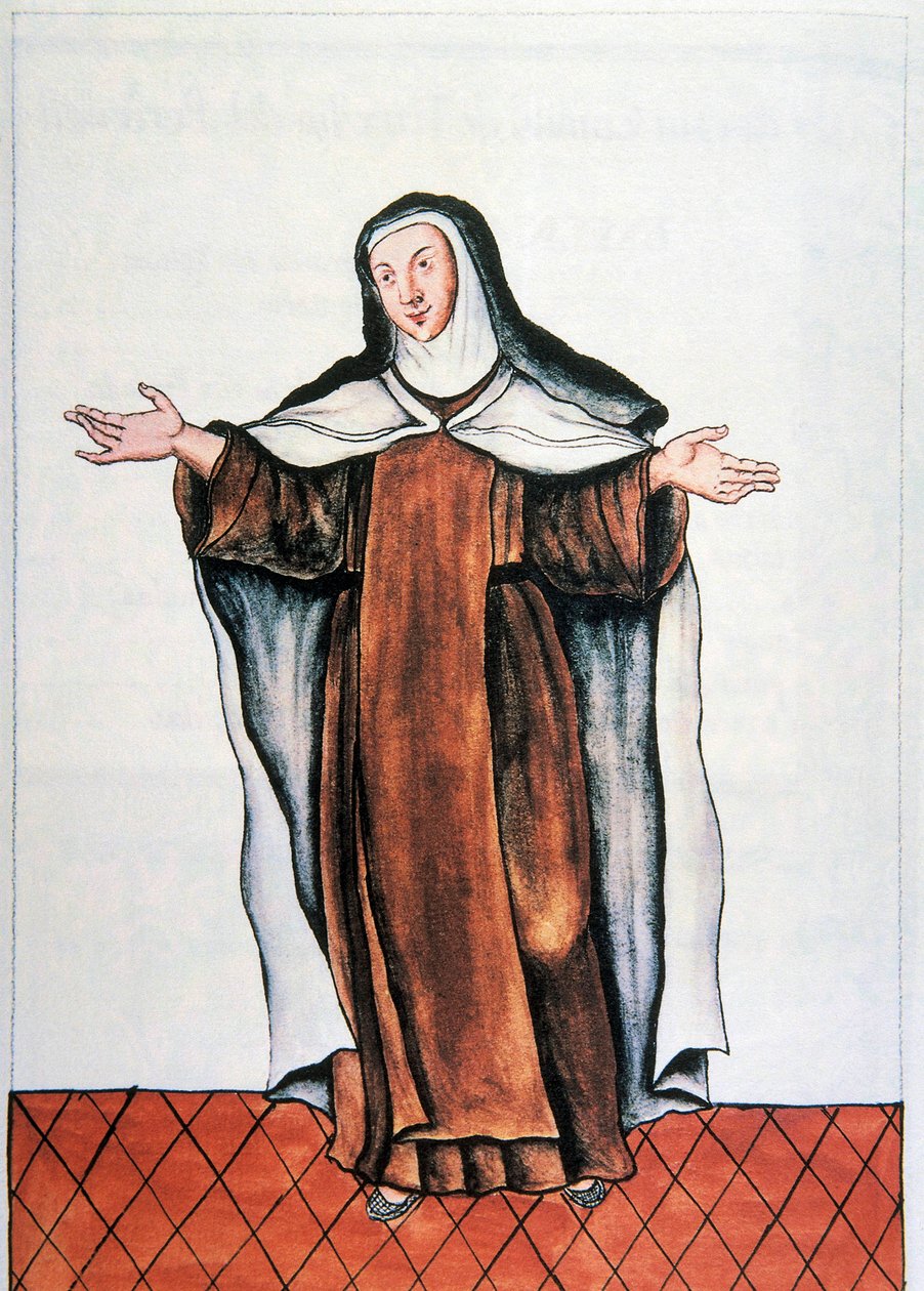 Peru mindennapi élete és szokásai: "" Carmelita dechaussee "" Akvarell Baltasar Martinez Companon y Bajanda, Trujillo püspöke (1782-1785) "" Trujillo del Peru "" című könyvéből. 18. századi Madrid. Biblioteca del Palacio Real alkotó: Unknown artist