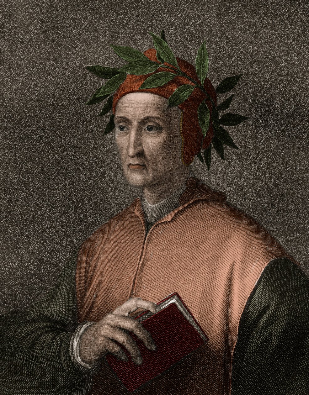 Dante Alighieri 1265-1321 - metszet - XIX alkotó: Unknown artist