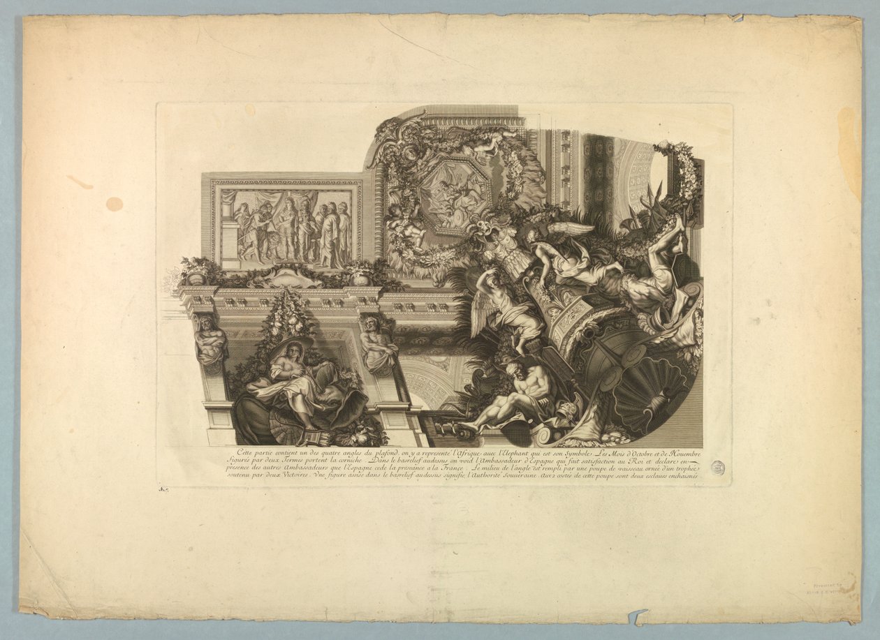 Lebrun és Mignard dekorációi a Versailles-i palotában alkotó: Unknown artist
