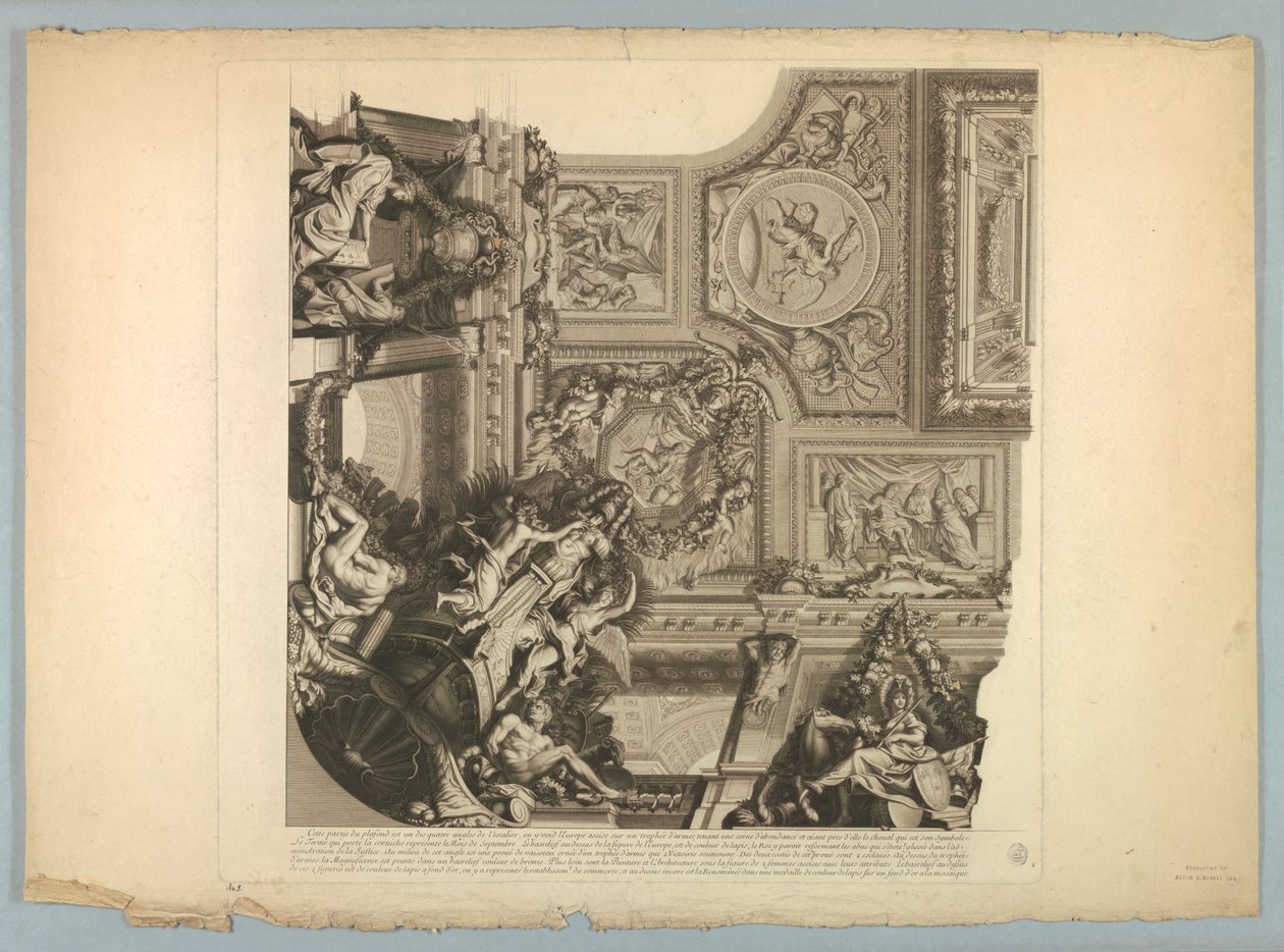 Lebrun és Mignard dekorációi a Versailles-i palotában alkotó: Unknown artist