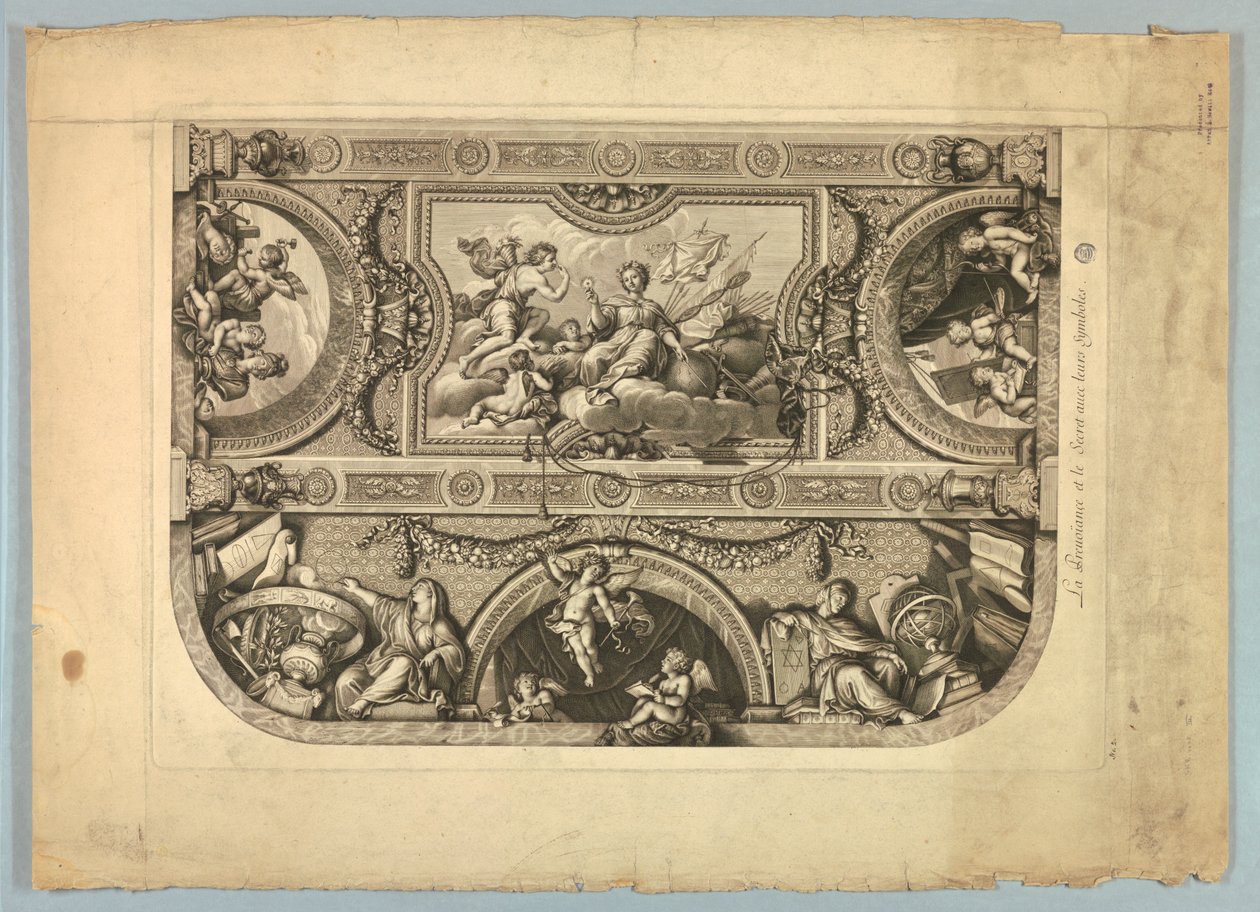 Lebrun és Mignard dekorációi a Versailles-i palotában alkotó: Unknown artist