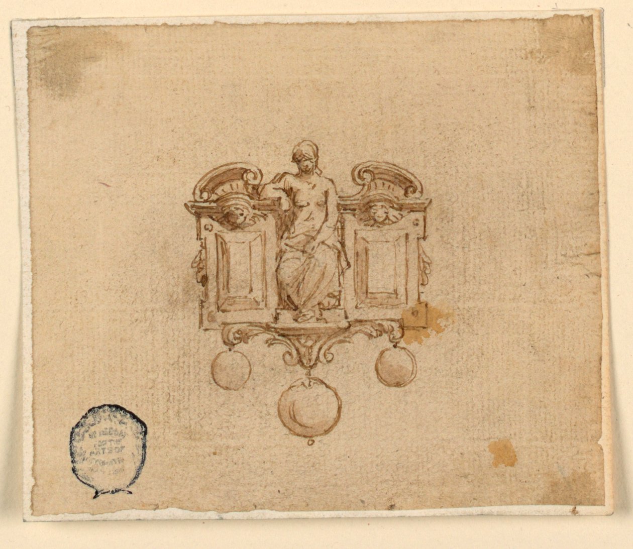 Bross tervezése nővel Broken Pedimetben alkotó: Unknown artist