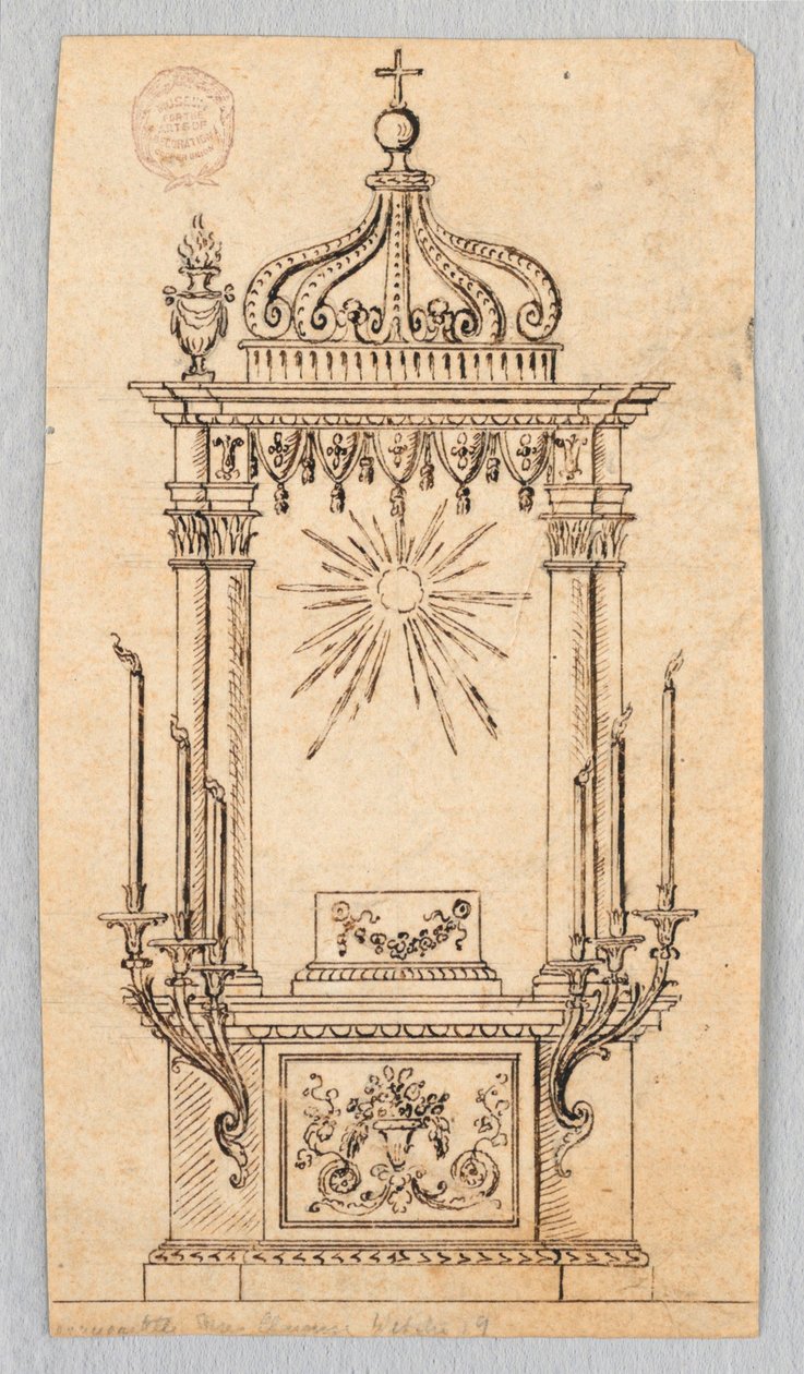 Baldacchino tervezése a házigazda kiállítására alkotó: Unknown artist