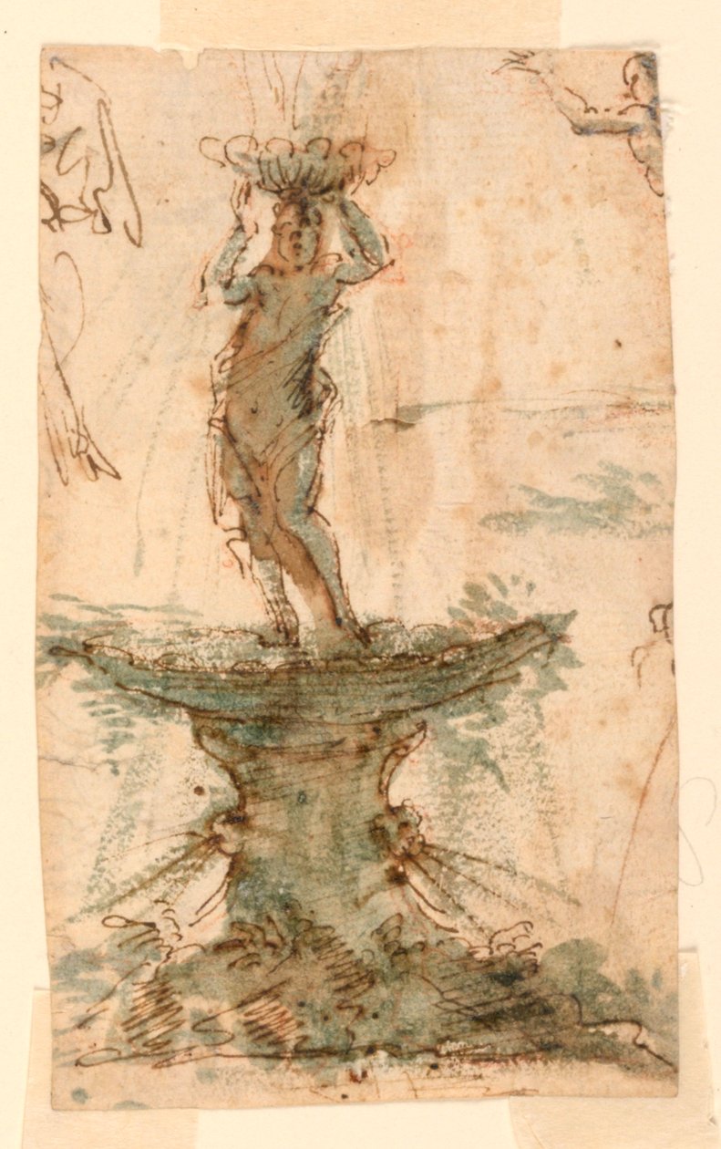 Tervezés egy szökőkúthoz alkotó: Unknown artist