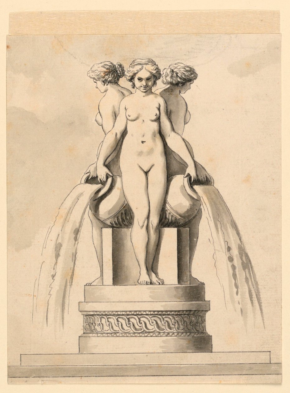 Tervezés egy szökőkúthoz alkotó: Unknown artist