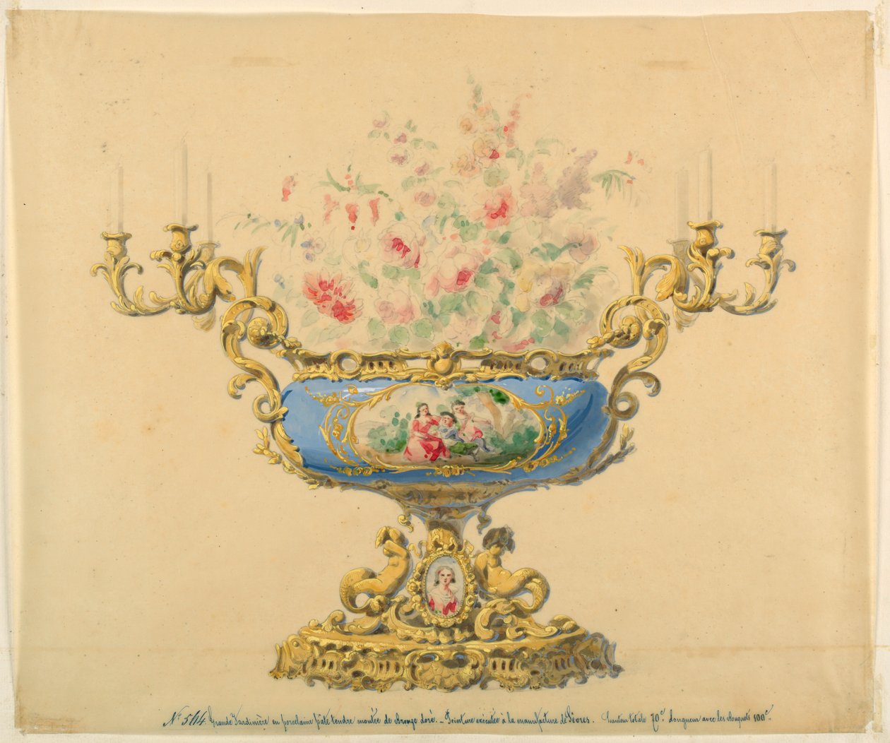 Tervezés kertkerthez és kandeláberhez alkotó: Unknown artist
