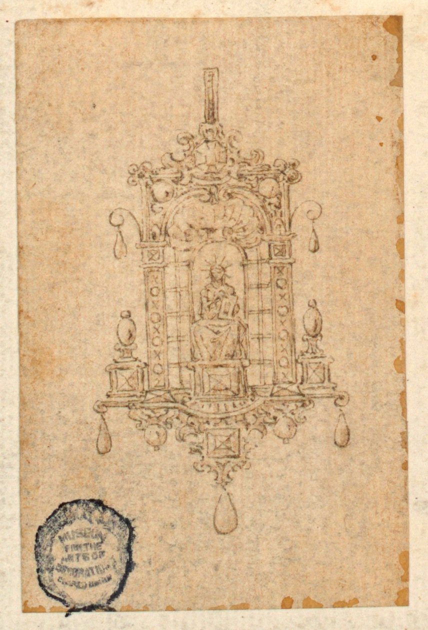 Tervezés medálhoz könyvvel ülő nővel alkotó: Unknown artist
