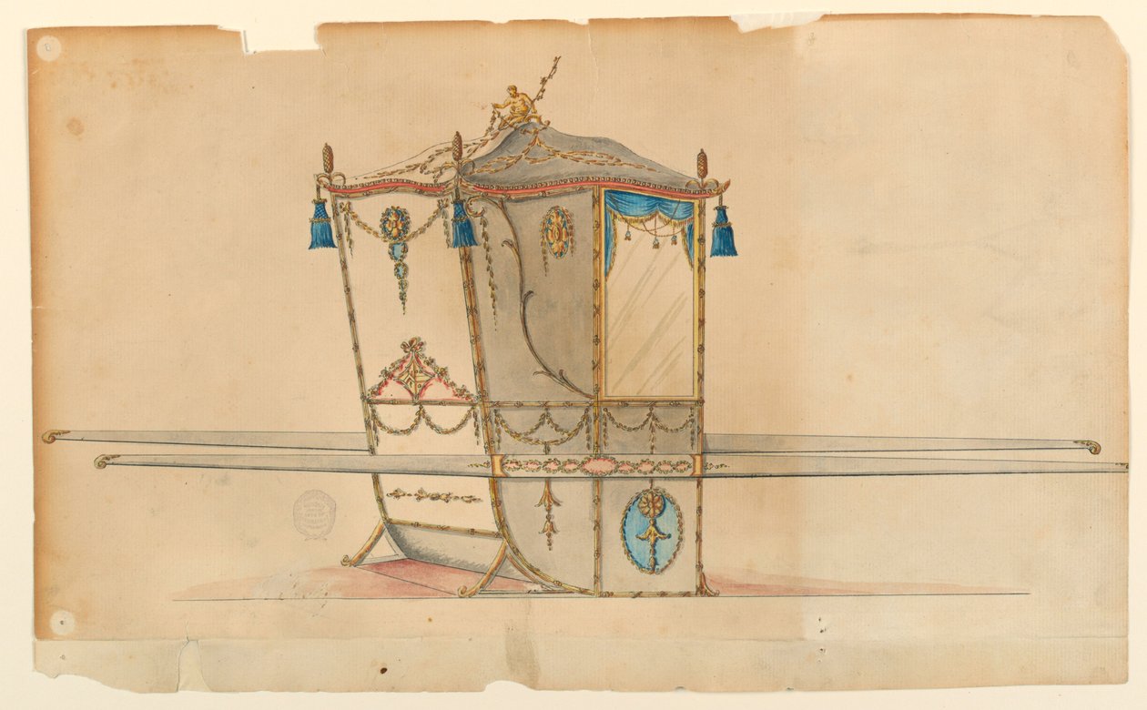 Tervezés egy szedán székhez alkotó: Unknown artist