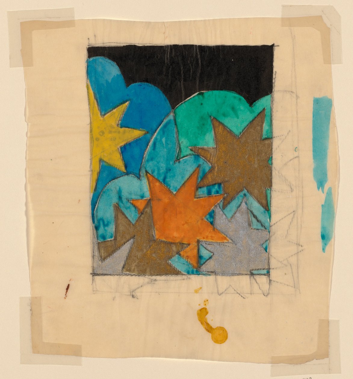 Textil vagy tapéta tervezése alkotó: Unknown artist