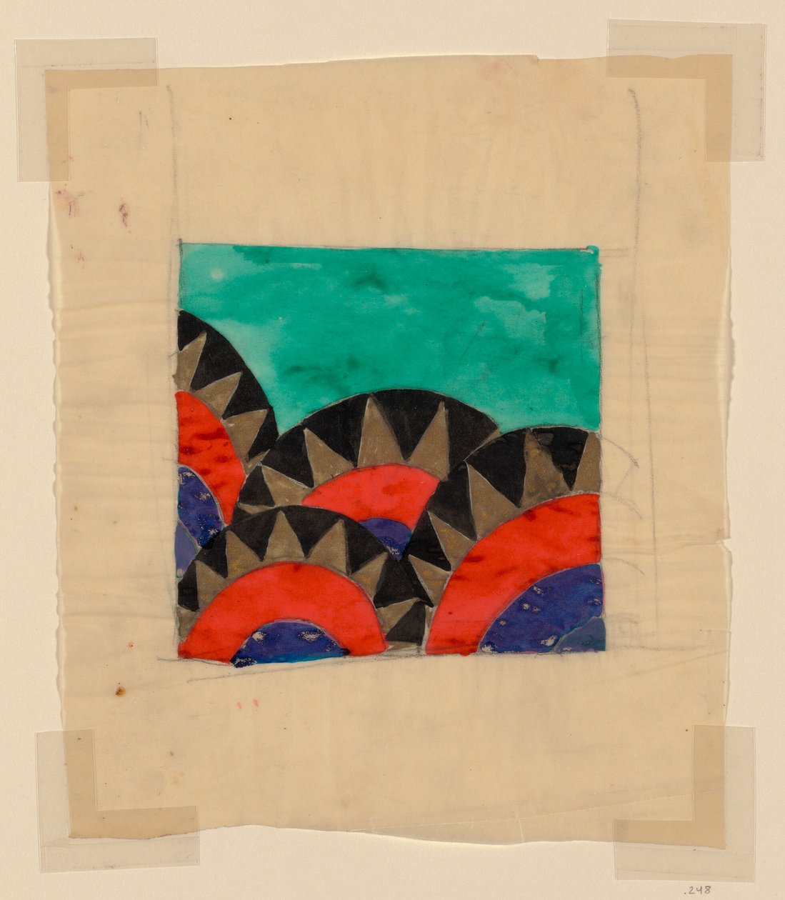 Textil vagy tapéta tervezése alkotó: Unknown artist
