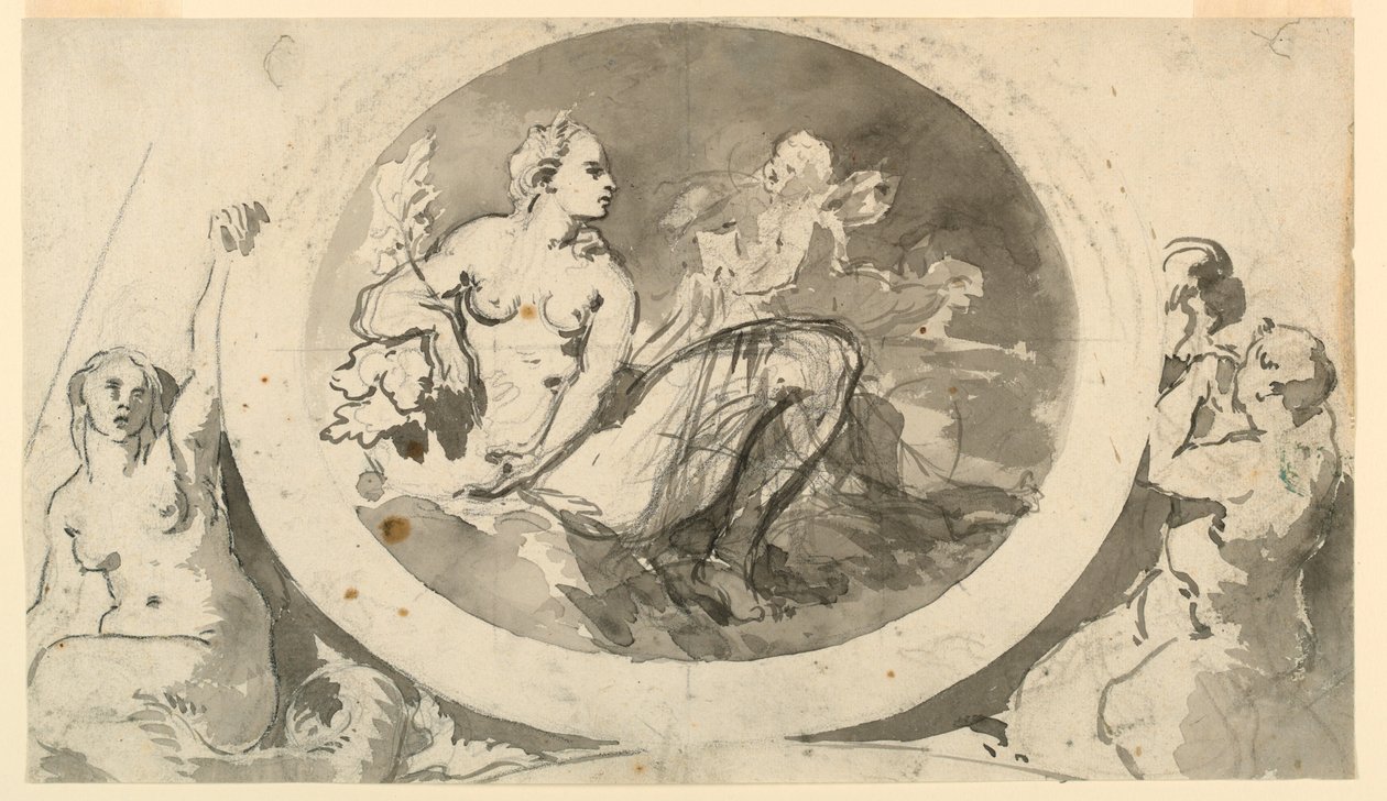 Tervezés fali emlékműhöz vagy szökőkúthoz alkotó: Unknown artist