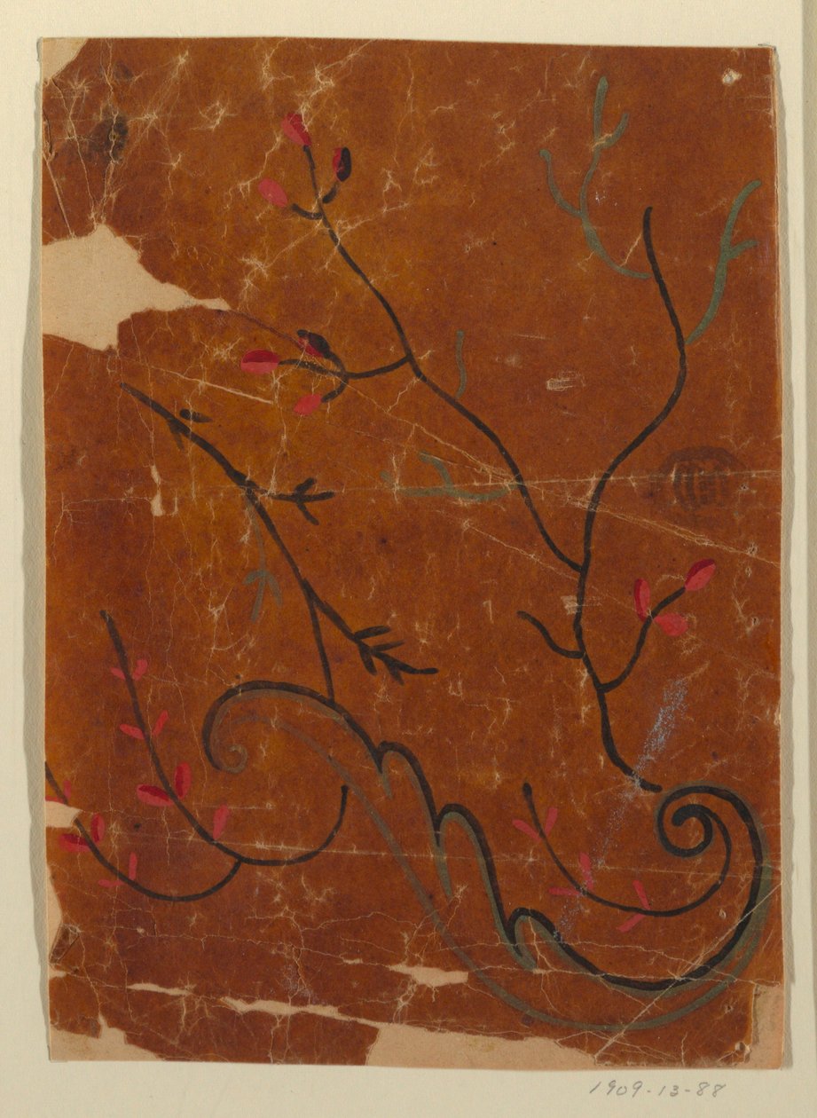 Tervezés szőtt szövethez, töredék alkotó: Unknown artist