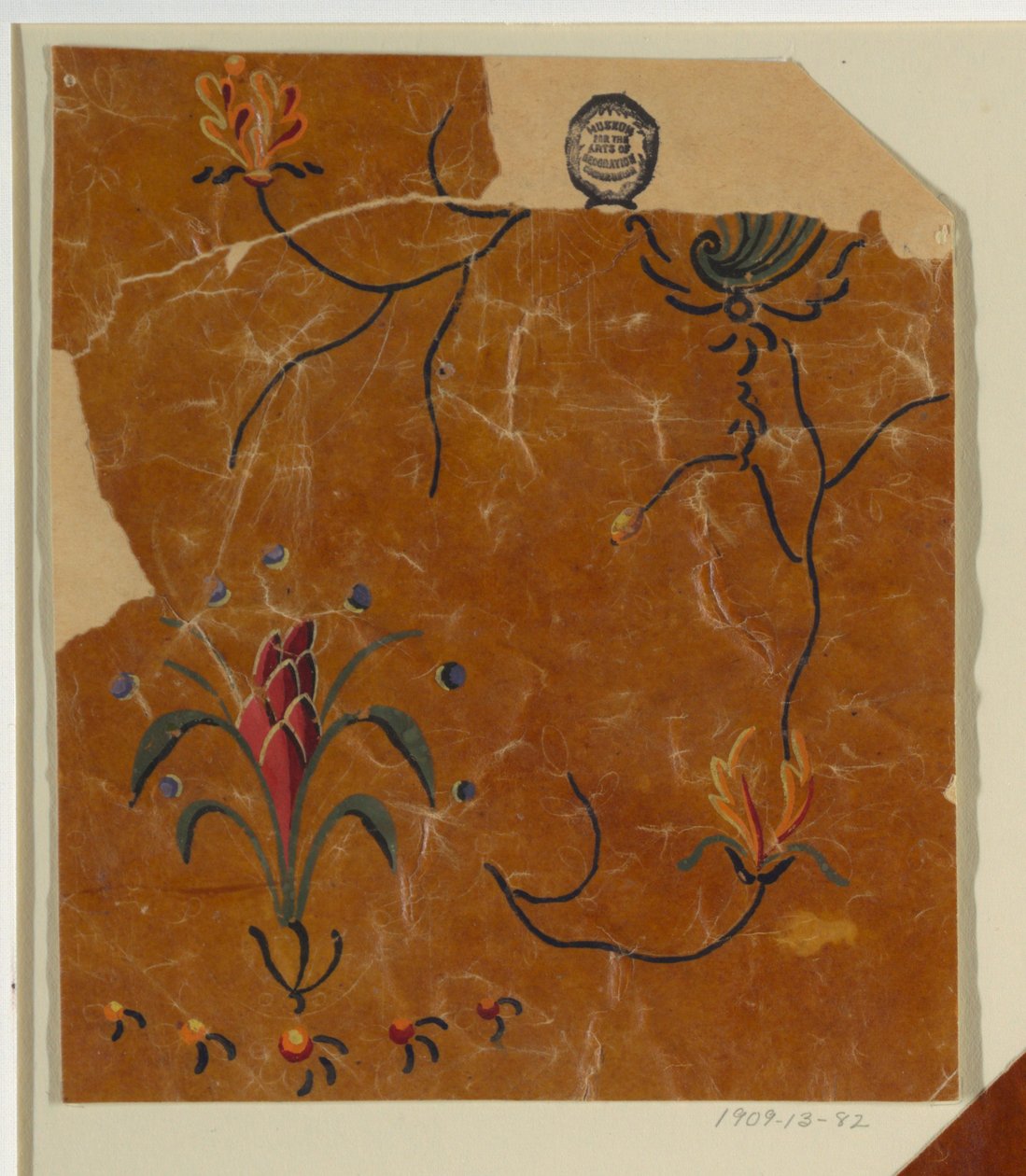 Tervezés szőtt szövethez, töredék alkotó: Unknown artist