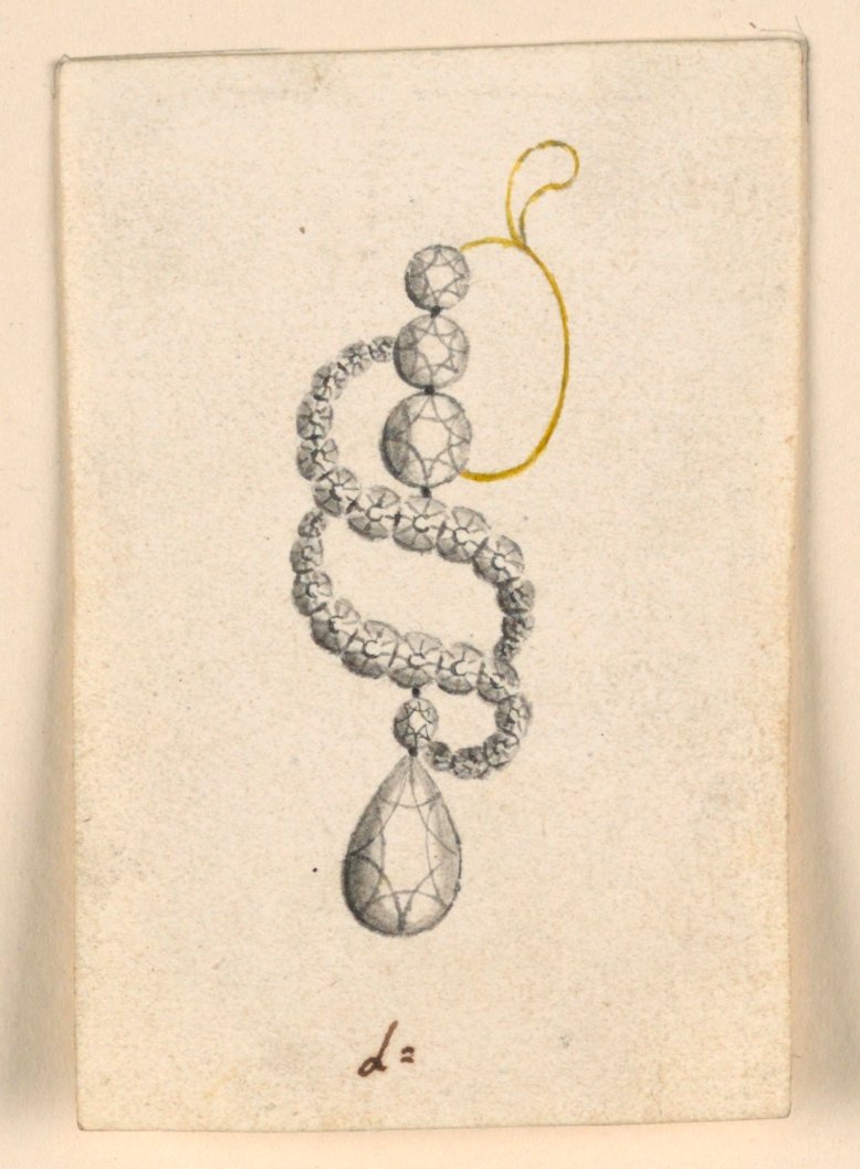 Fülbevaló kialakítása alkotó: Unknown artist