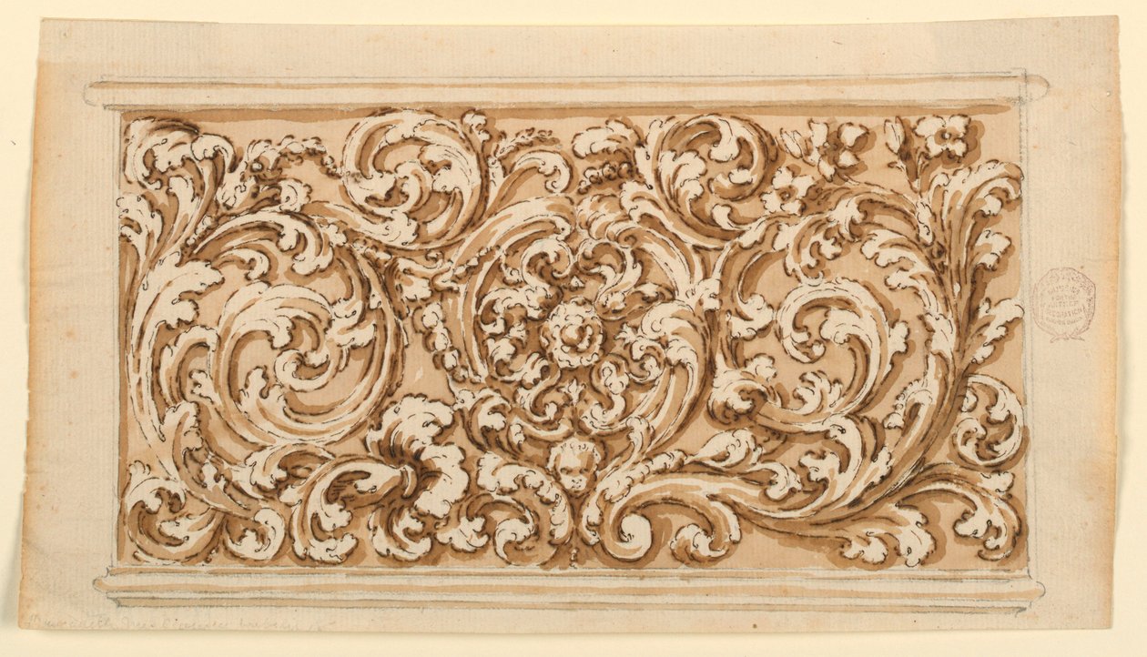 Hosszúkás panel kialakítása alkotó: Unknown artist