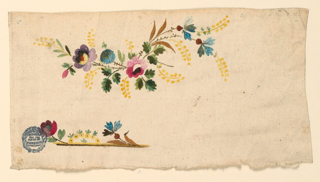 Férfi mellény hímzésének dizájnja alkotó: Unknown artist