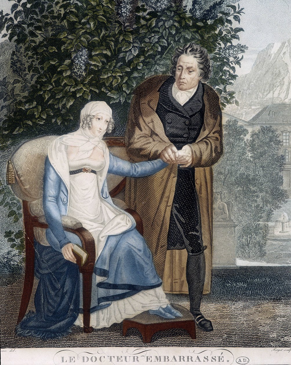 Doktor Dombornyomott (beteg nő előtt). alkotó: Unknown artist