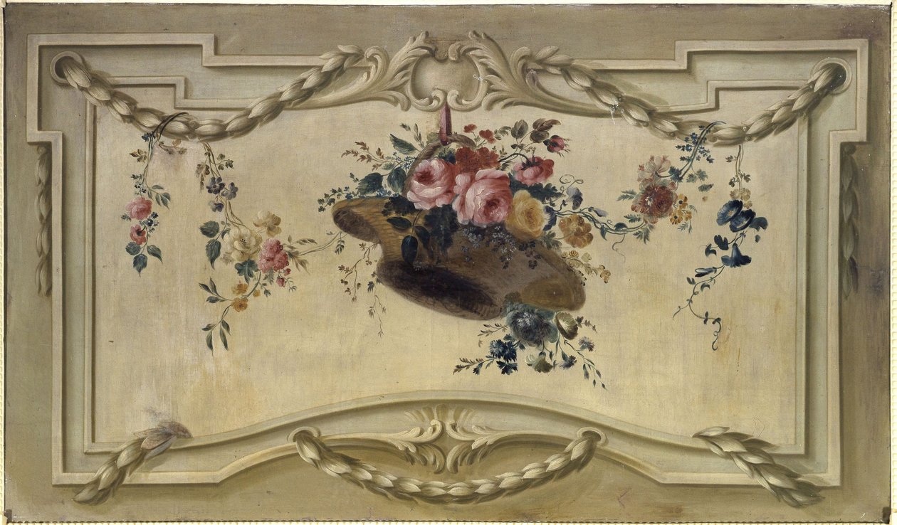 Ajtóborítás: virágkosár, 1769 és 1789 között (olaj, vászon) alkotó: Unknown artist