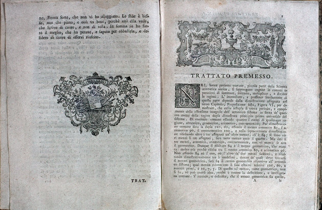 Dupla oldal Giuseppe Tartini zenei szerződéséből alkotó: Unknown artist