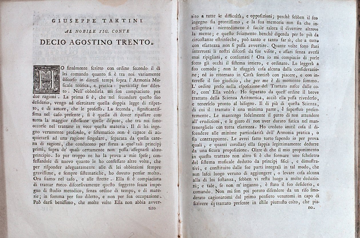 Dupla oldal Giuseppe Tartini zenei szerződéséből alkotó: Unknown artist