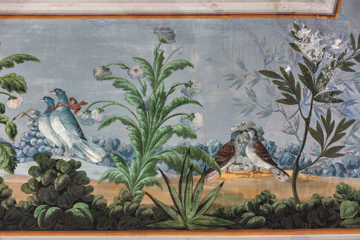 Galambok és virágok, 3743687 részlet (freskó) alkotó: Unknown artist