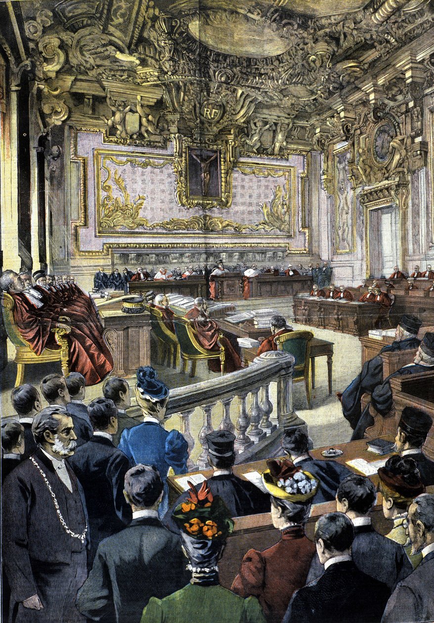 Dreyfus-ügy. A Semmítőszék elrendelte a tárgyalás felülvizsgálatát. 1899. alkotó: Unknown artist