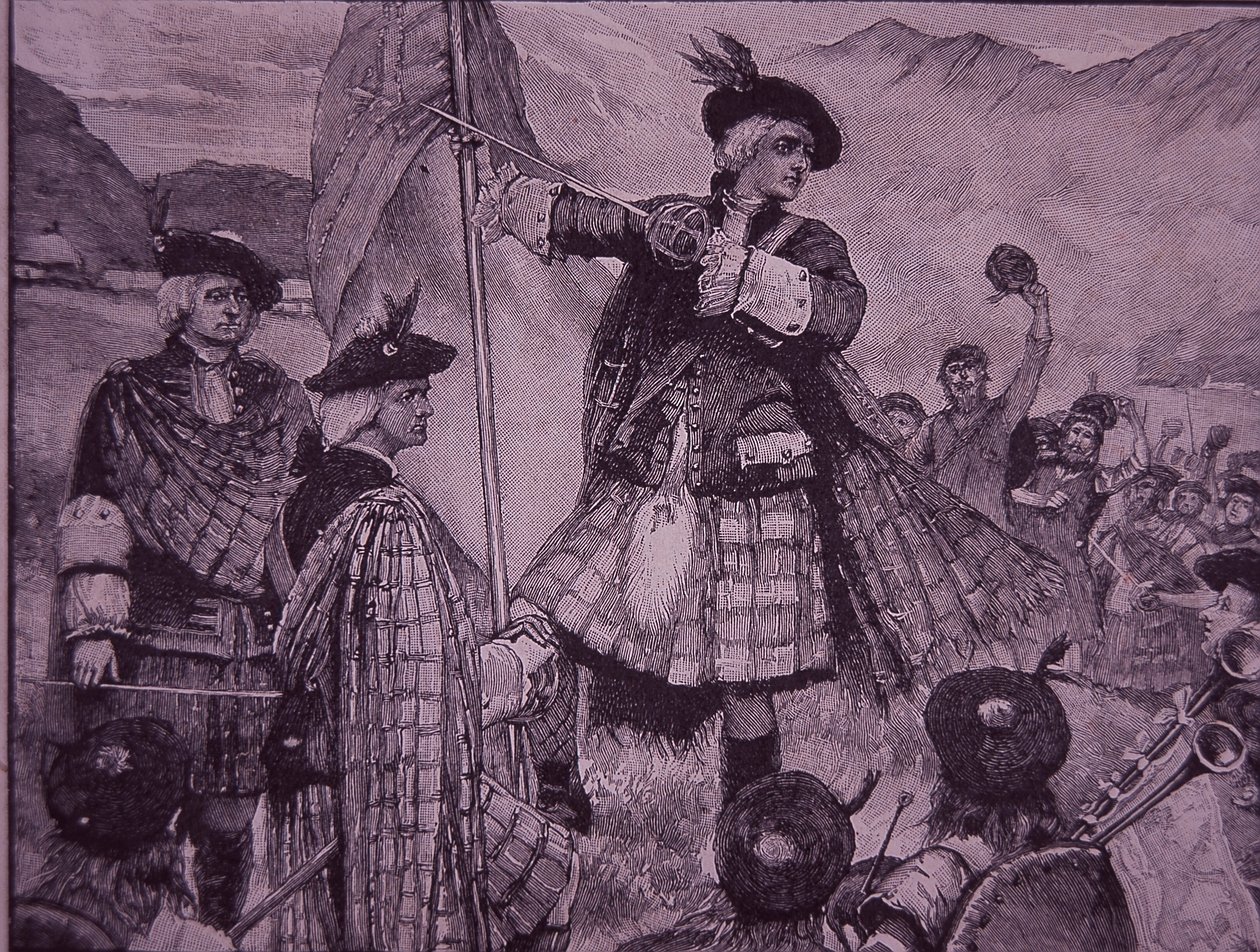 Earl of Mar 1715-ben emeli a jakobita színvonalat (metszet) alkotó: Unknown artist