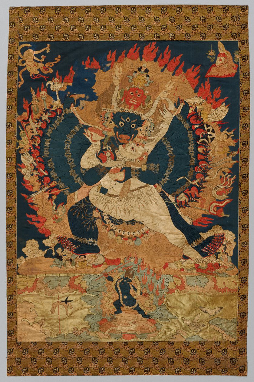 Hímzés: Yama és Consort alkotó: Unknown artist