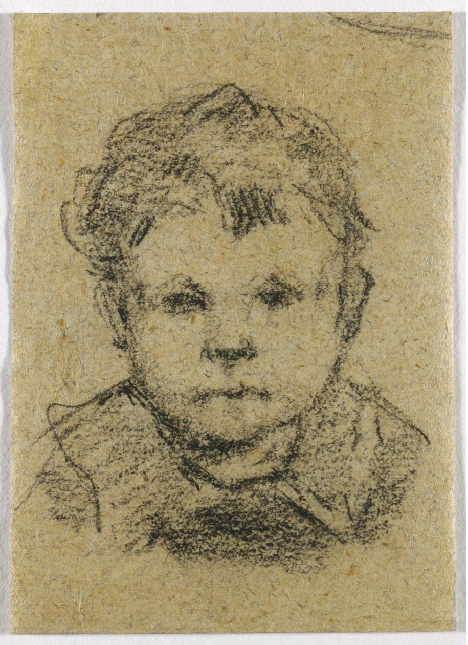 Emil Gauguin gyerekként, galléros inget visel alkotó: Unknown artist