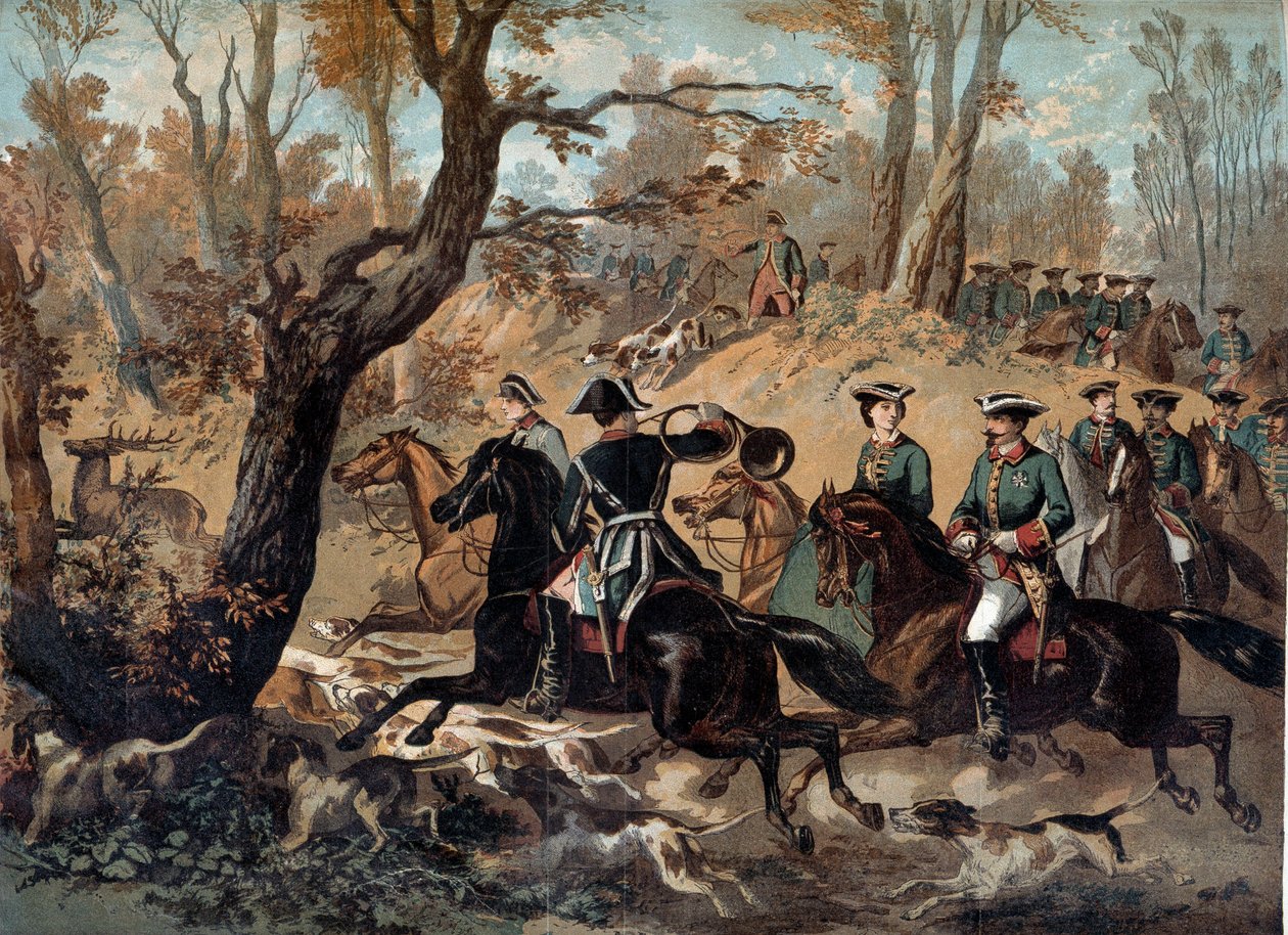 III. Napóleon császár (1808-1873) Anonymous festményre vadászott. századi Compiegne, vármúzeum alkotó: Unknown artist