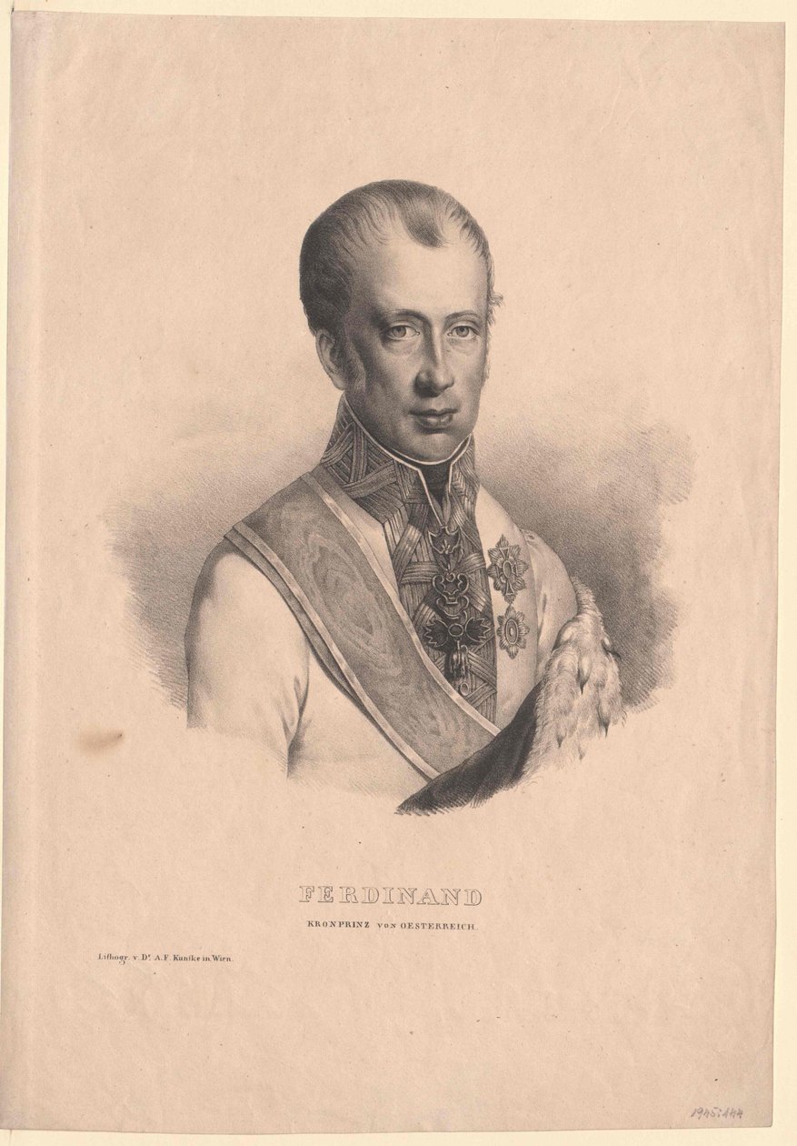 I. Ferdinánd osztrák császár (nyomtatás) alkotó: Unknown artist