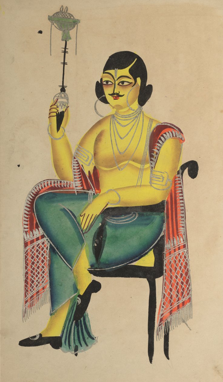 Angol Babu (bennszülött indiai írnok) vízipipa alkotó: Unknown artist