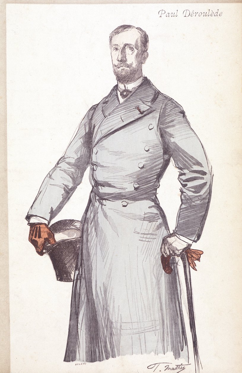 Paul Deroulede (1846-1914), francia író és a Boulangisme politikus, a Hazafiak Ligáját alapító metszet. alkotó: Unknown artist