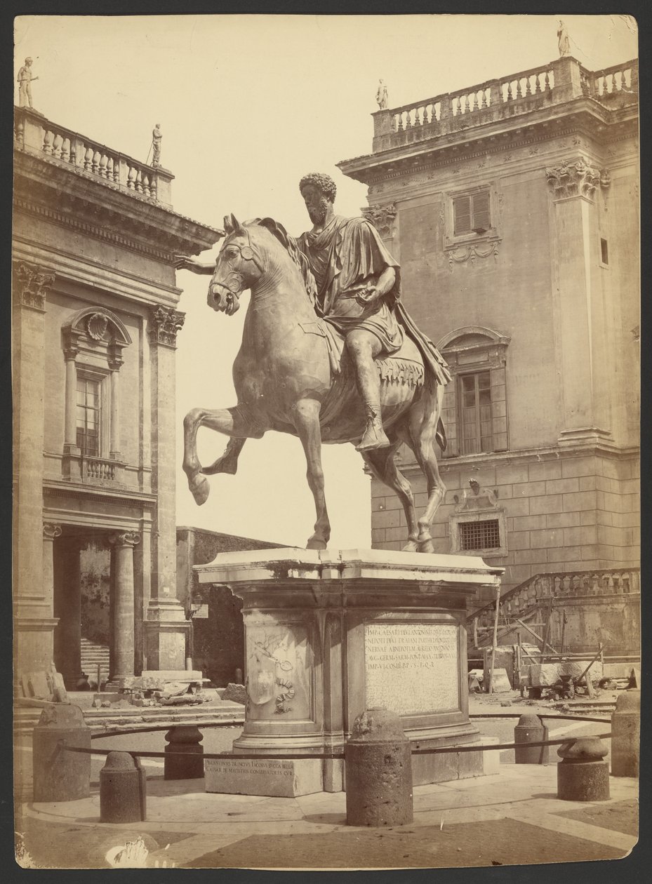 [Marcus Aurelius császár lovas szobra, Piazza Del Campidoglio, Róma]. alkotó: Unknown artist