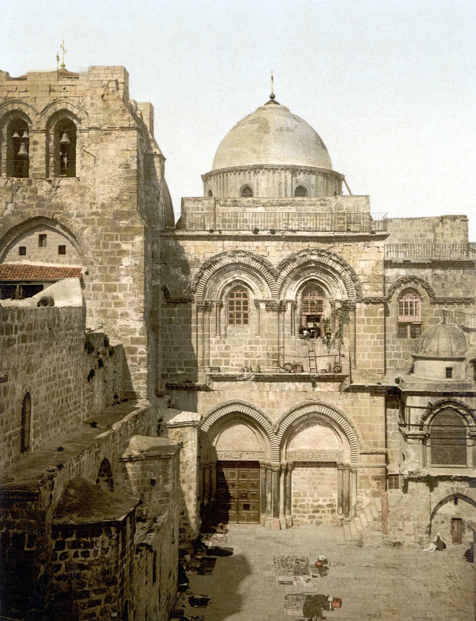 A Szent Sír homlokzata. Jeruzsálem. Photochrome sd. 1890-1900. alkotó: Unknown artist