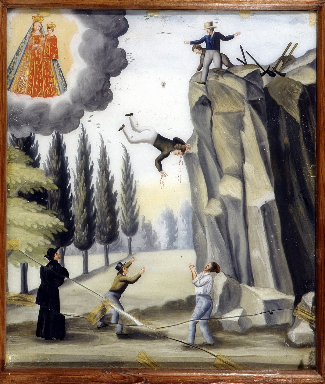 Egy szikla zuhanása – a Notre Dame de Laghet ex-szavazata alkotó: Unknown artist