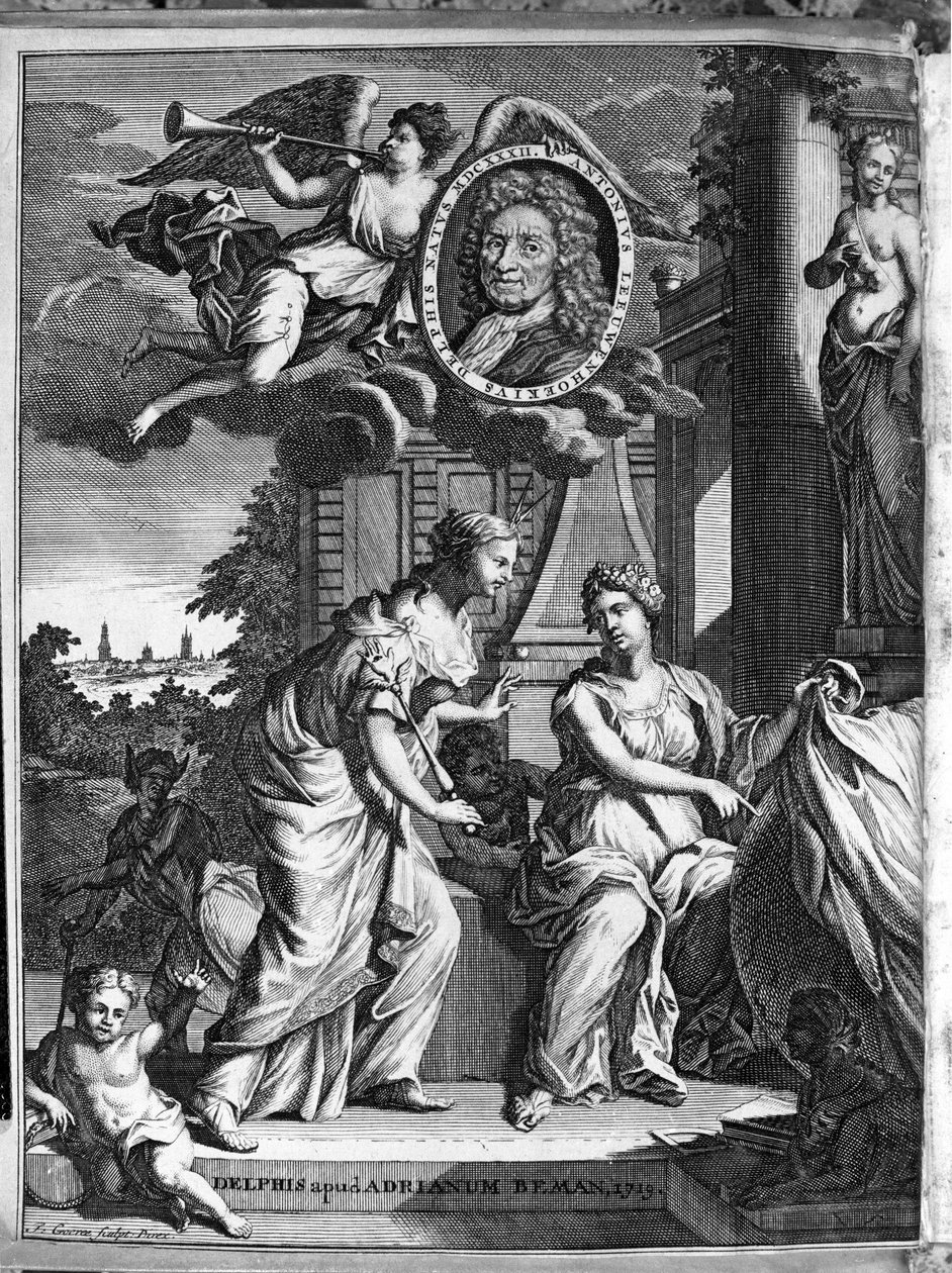 Antoine van Leeuwenhoek (vagy Leeuvenhoek Leeuwenhoeck) (vagy Antoni vagy Anthonie) (1632-1723) holland kereskedő és tudós teljes művének hamis címe (hamis címe) 1719. alkotó: Unknown artist