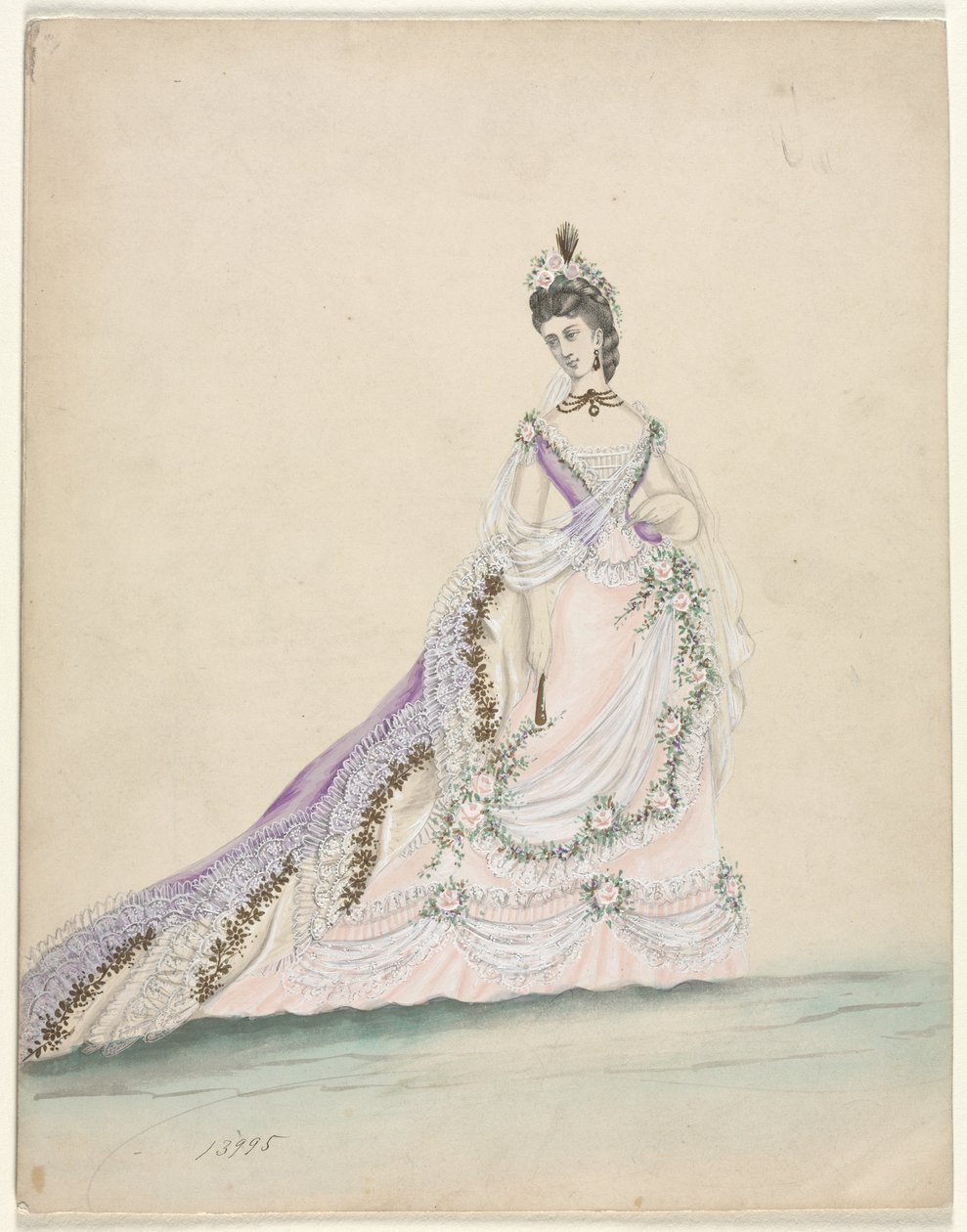 Divattanulmány (Worth számára készült) alkotó: Unknown artist