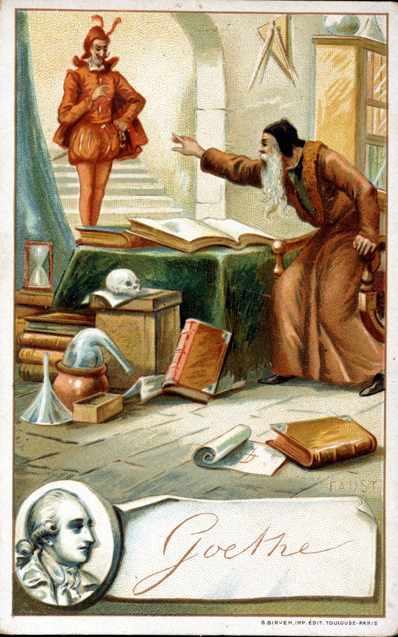 Faust de Goethe - Kromolitográfia 19. század alkotó: Unknown artist
