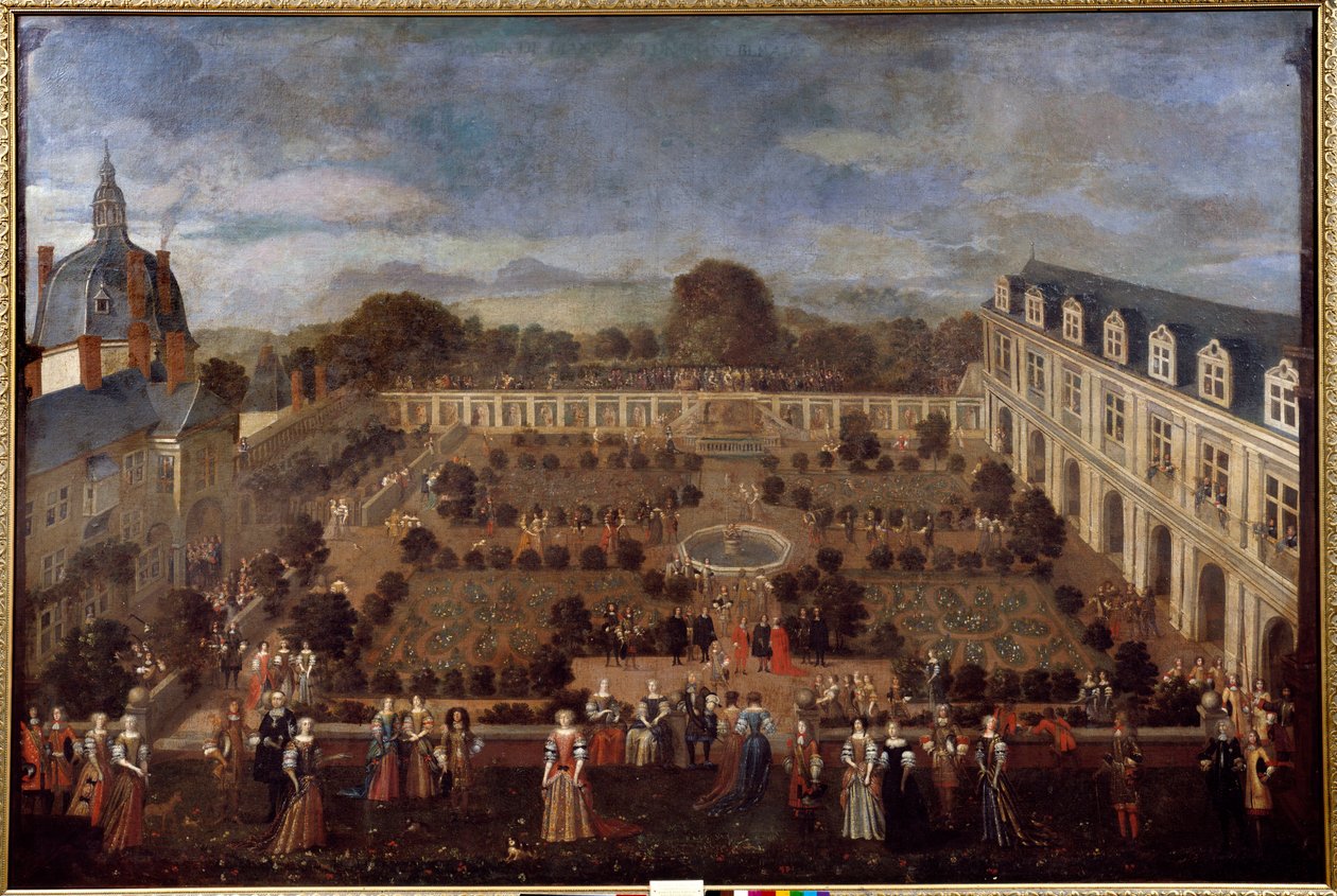 Ünnep a hercegi palotában 1673-ban XIV. Lajos király és udvara tartózkodására. Névtelen festmény alkotó: Unknown artist