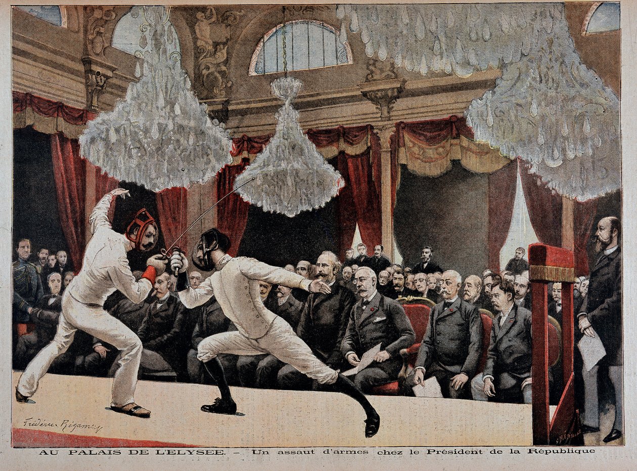 Vívás: támadás – az 1895.09.06-i „” Le Petite Journal”-ban alkotó: Unknown artist